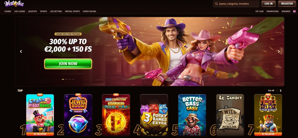 homepage van nederlandse westace casino zonder cruks